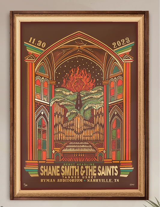 Shane Smith And The Saints Poster | Ryman Auditorium 2023