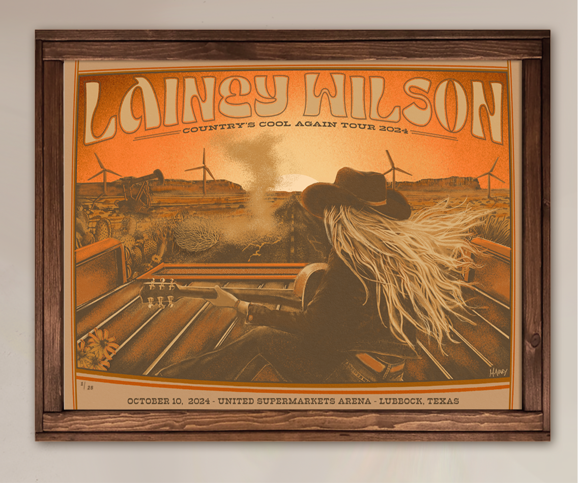 Lainey Wilson Poster | United Supermarkets Arena | TX | OCT '24 (AP)