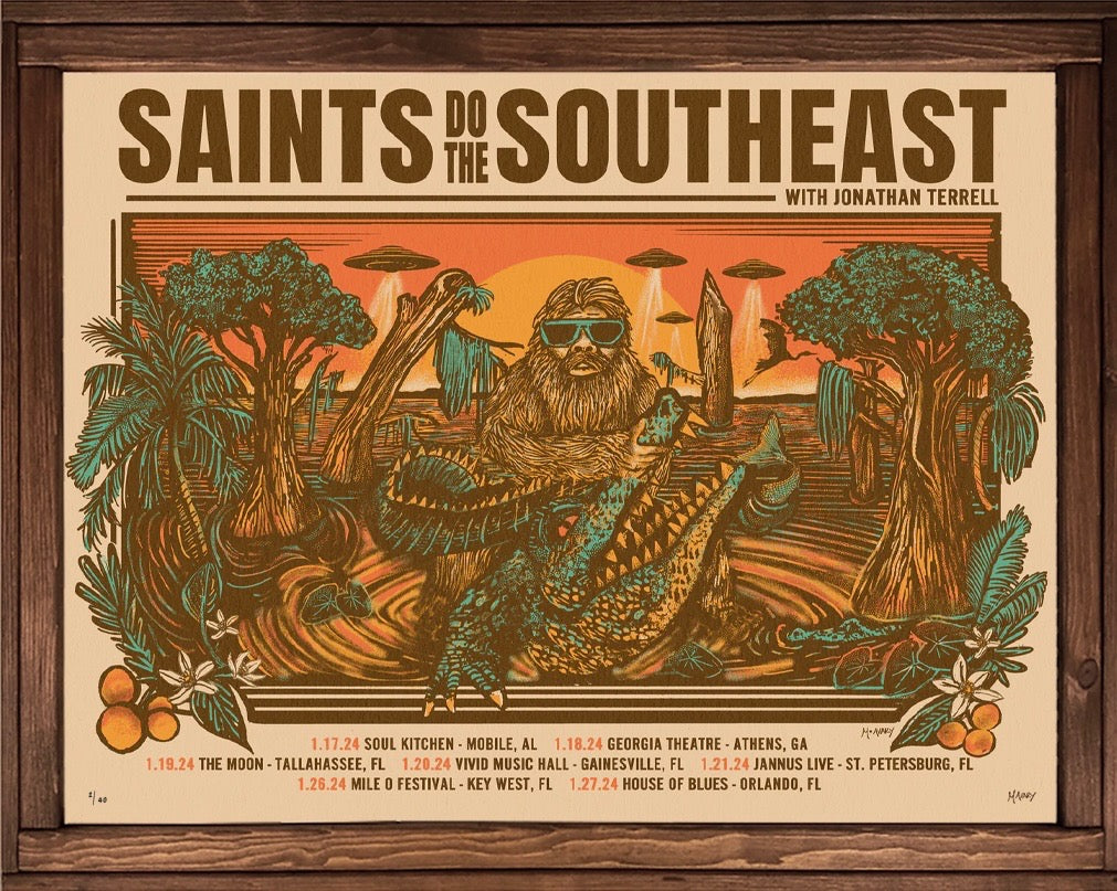 Shane Smith And The Saints | Southeast Tour Poster 2024